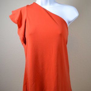 Orange Banana Republic One Shoulder Top